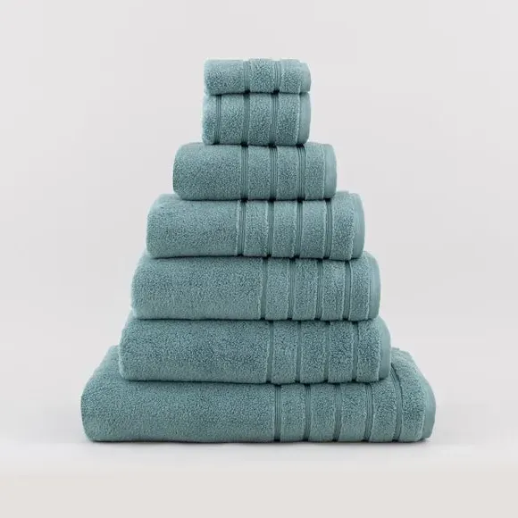 Cotton Towel with Zero Twist Yarn - Teal