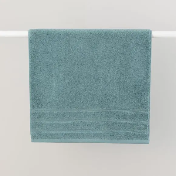 Cotton Towel with Zero Twist Yarn - Teal