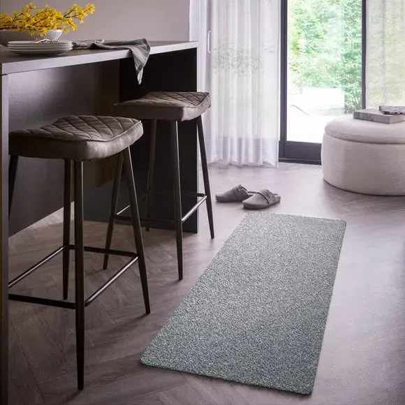 Cotton Washable Runner - Silver
