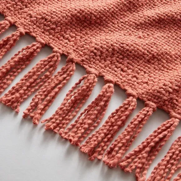 Cotton Weave Throw Blanket - Baked Clay