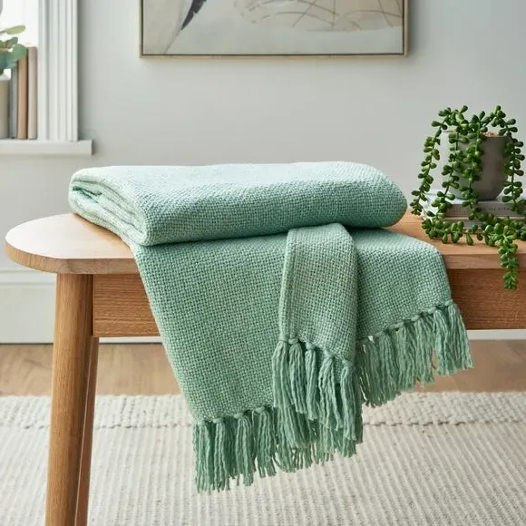 Cotton Weave Throw Blanket - Catkin