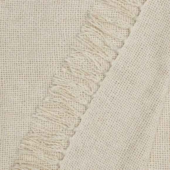 Cotton Weave Throw Blanket - Natural