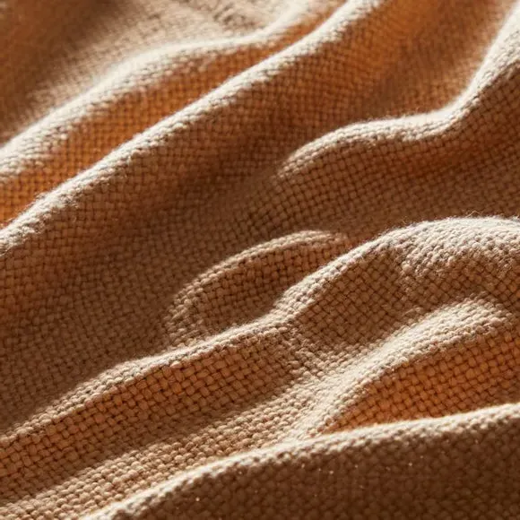 Cotton Weave Throw Blanket - Ochre