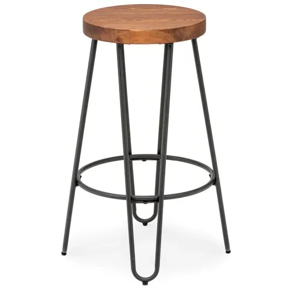 Counter Height Bar Stool - Black, Metal