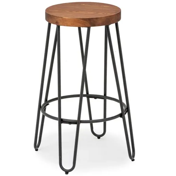 Counter Height Bar Stool - Black, Metal