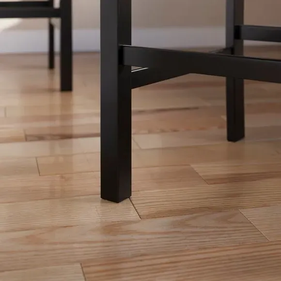 Counter Height Bar Stool - Black, Rubberwood
