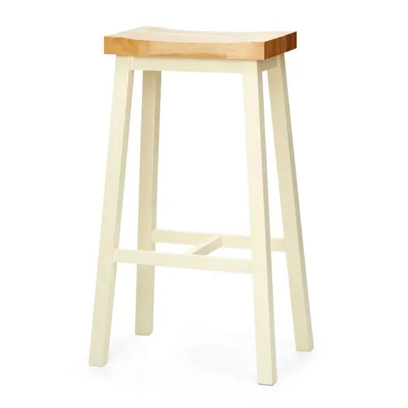 Counter Height Bar Stool - Cream, Rubberwood image