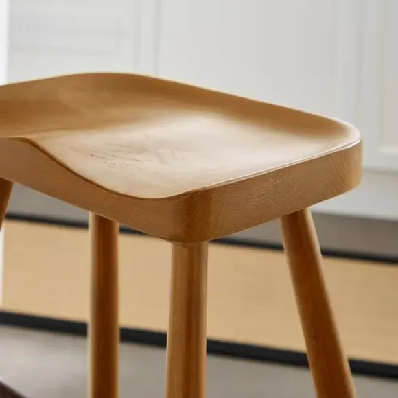 Counter Height Bar Stool - Dark Oak, Solid Oak