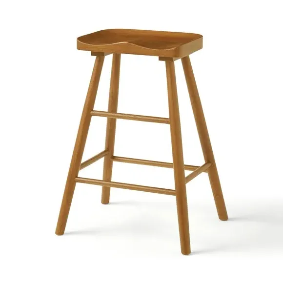 Counter Height Bar Stool - Dark Oak, Solid Oak