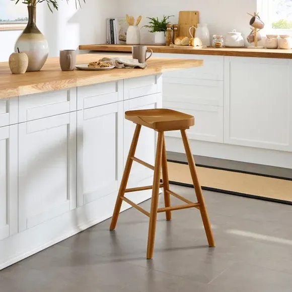 Counter Height Bar Stool - Dark Oak, Solid Oak
