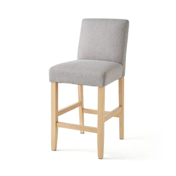 Counter Height Bar Stool - Grey, Fabric
