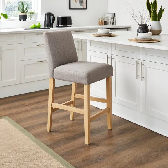 Counter Height Bar Stool - Grey, Fabric image