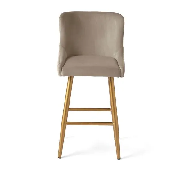 Counter Height Bar Stool - Mink, Velvet