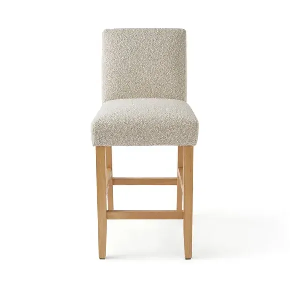 Counter Height Bar Stool - Natural, Boucle