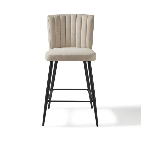 Counter Height Bar Stool - Natural, Fabric