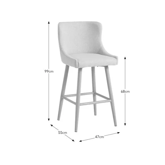 Counter Height Bar Stool - Natural, Fabric