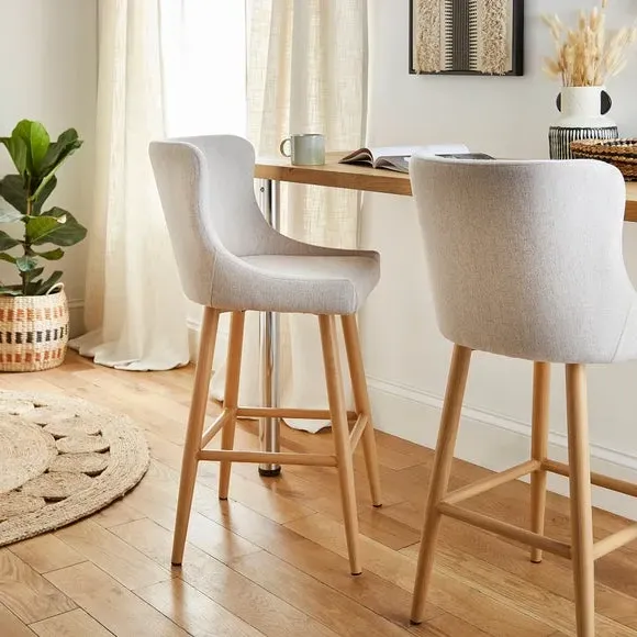 Counter Height Bar Stool - Natural, Fabric image