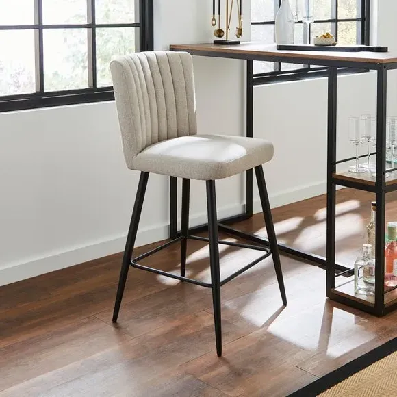 Counter Height Bar Stool - Natural, Fabric image