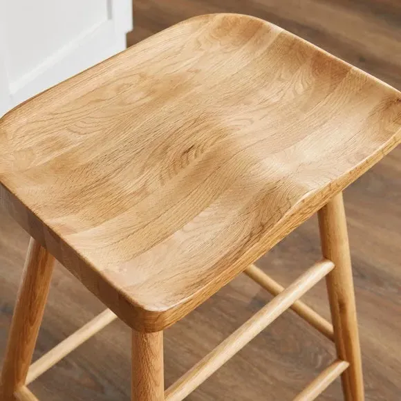 Counter Height Bar Stool - Oak, Solid Oak