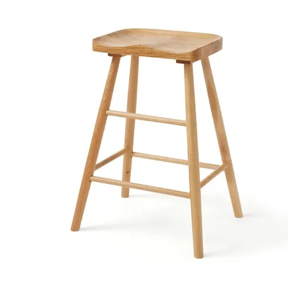 Counter Height Bar Stool - Oak, Solid Oak