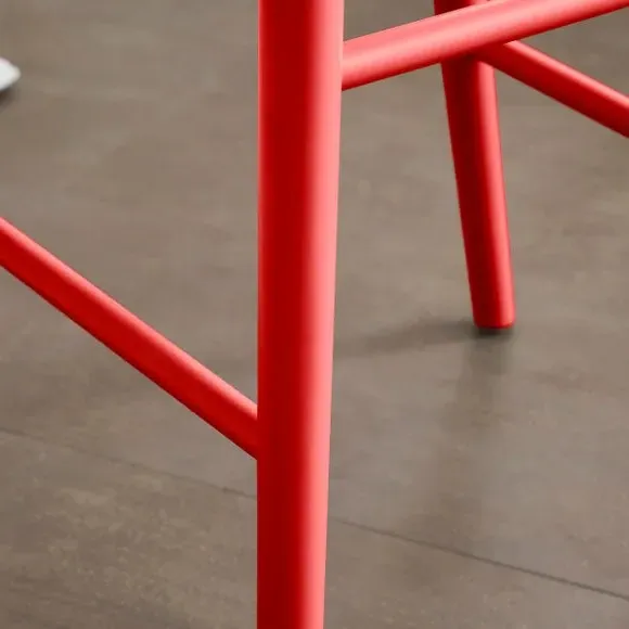 Counter Height Bar Stool - Tomato, Rubberwood