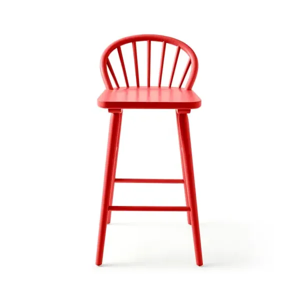 Counter Height Bar Stool - Tomato, Rubberwood
