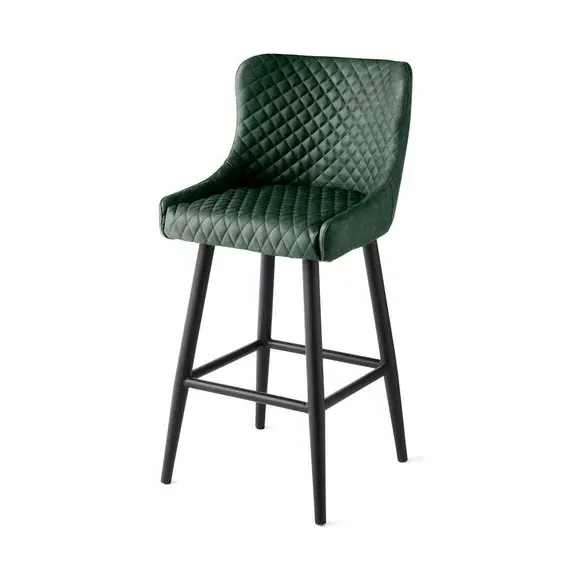 Counter Height Bar Stool with Arms - Emerald, PU