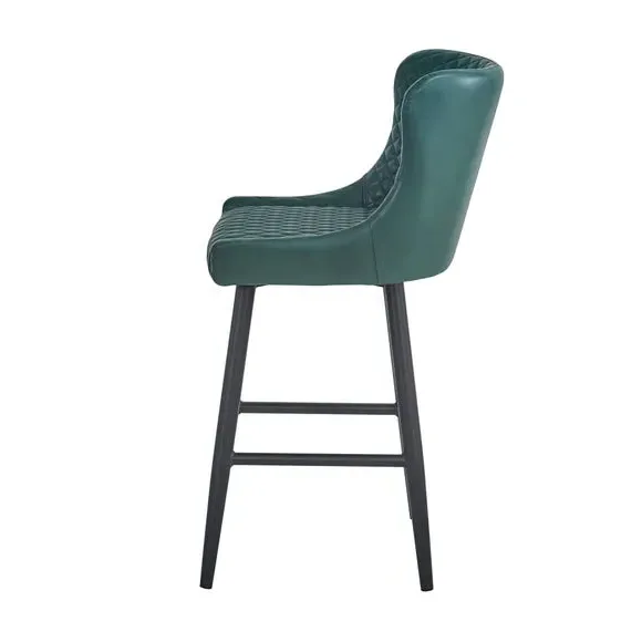 Counter Height Bar Stool with Arms - Emerald, PU