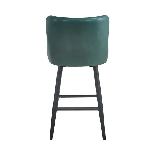 Counter Height Bar Stool with Arms - Emerald, PU