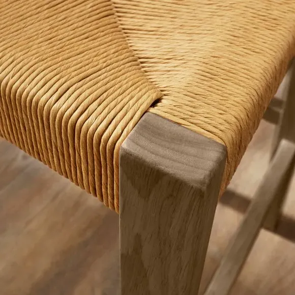 Counter Height Bar Stool with High Back - Dark, Wood
