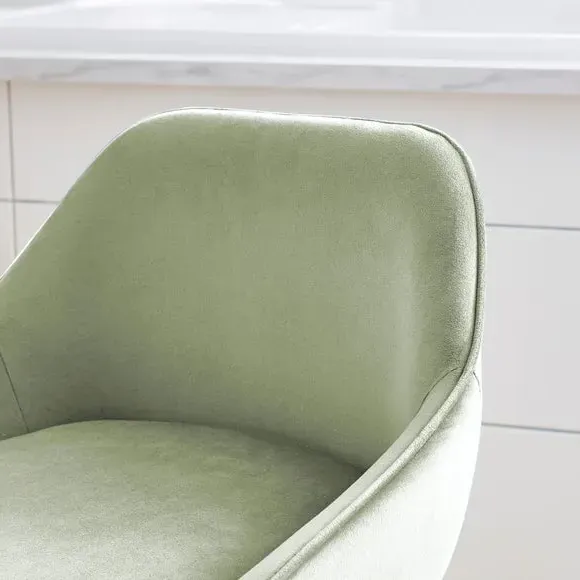 Counter Height Bar Stool - Yew, Velvet