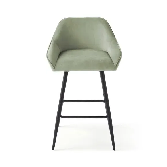 Counter Height Bar Stool - Yew, Velvet