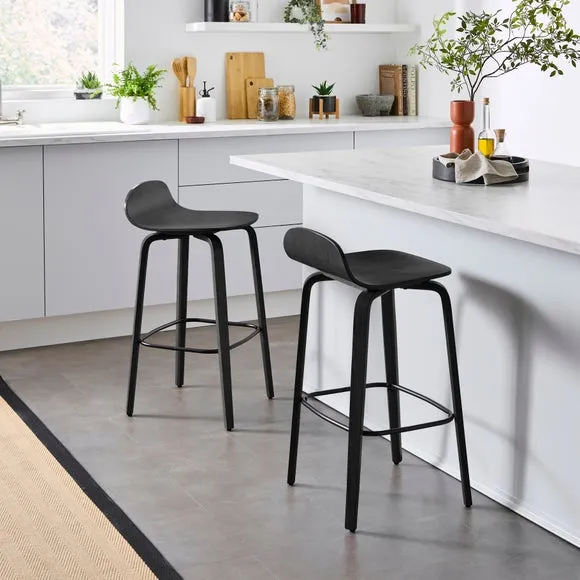 Counter Height Barstool - Black, Wood