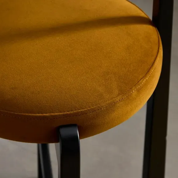 Counter Height Barstool - Caramel, Velvet