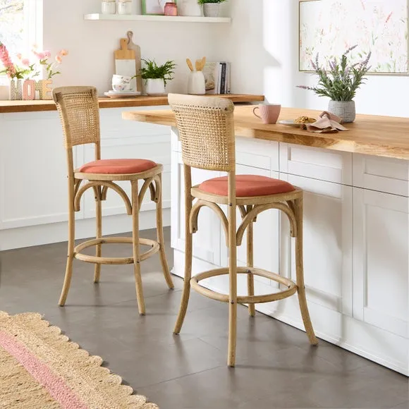 Counter Height Barstool - Clay, Fabric