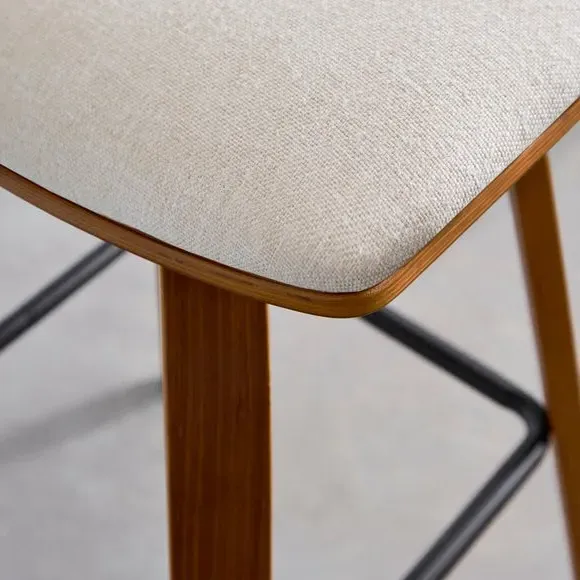 Counter Height Barstool - Dark Wood, Fabric