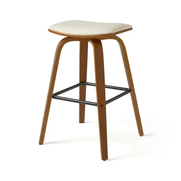 Counter Height Barstool - Dark Wood, Fabric