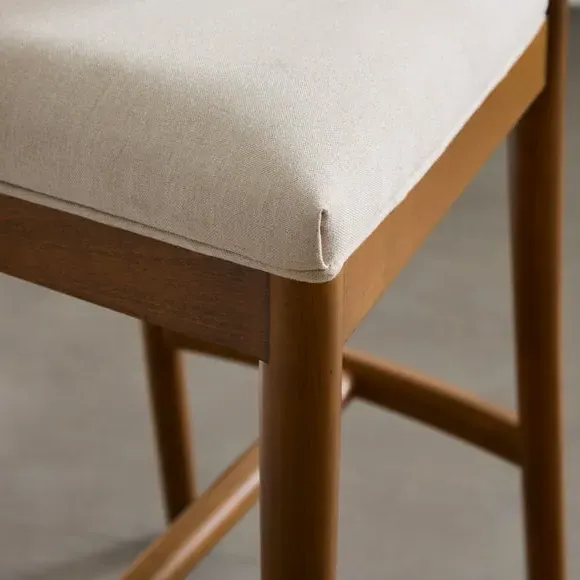 Counter Height Barstool - Dark Wood, Fabric
