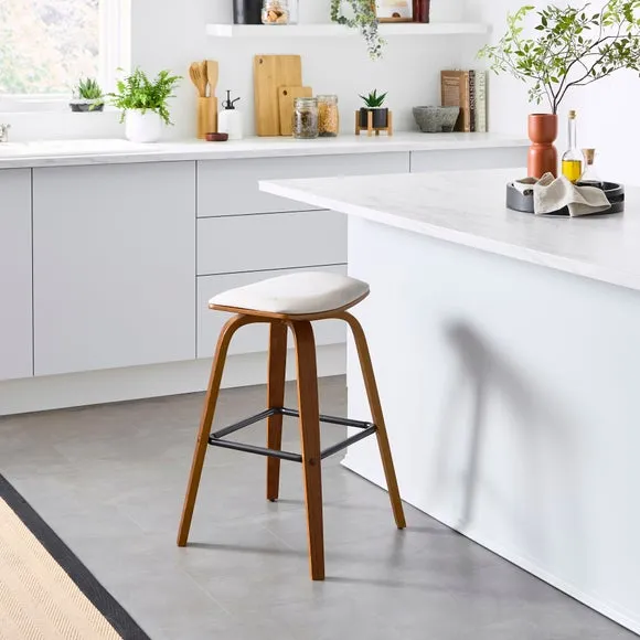 Counter Height Barstool - Dark Wood, Fabric image