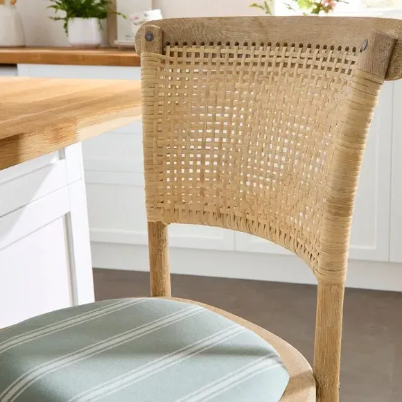 Counter Height Barstool - Folkstone Stripe, Oak