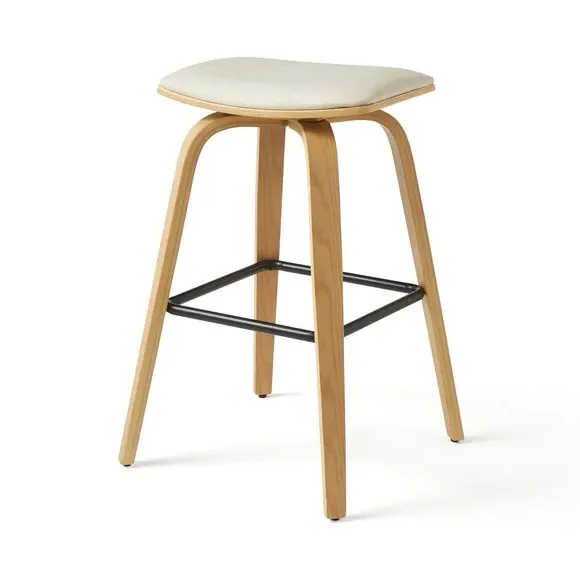 Counter Height Barstool - Modern Oak, Fabric