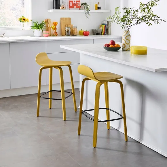 Counter Height Barstool - Ochre, Wood