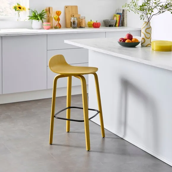 Counter Height Barstool - Ochre, Wood