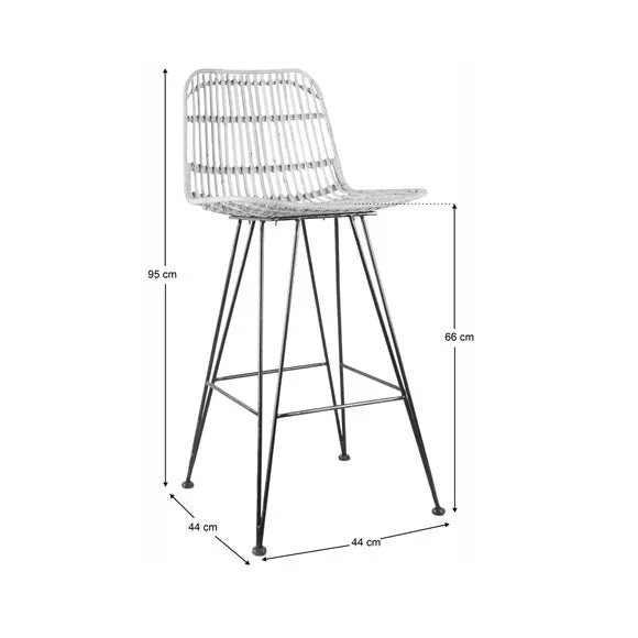 Counter Height Stool - Natural, Rattan