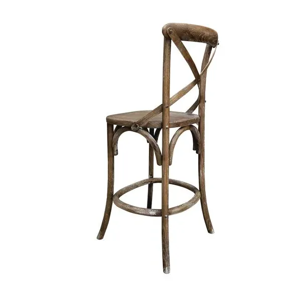 Counter Height Stool with Cross Back - Oak