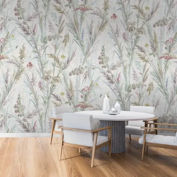 Country Grass Wall Mural - Multicolor