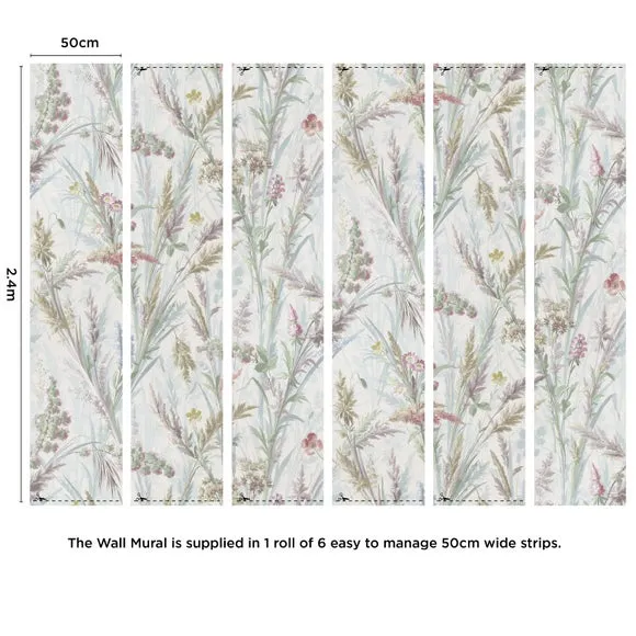 Country Grass Wall Mural - Multicolor