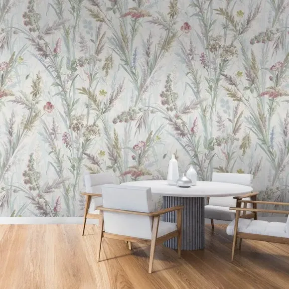 Country Grass Wall Mural - Multicolor