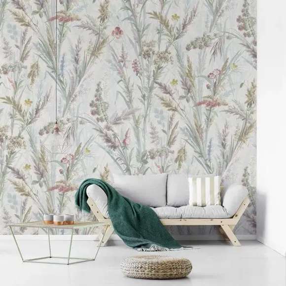 Country Grass Wall Mural - Multicolor image
