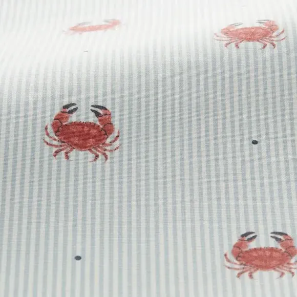 Crab Print Cushion Cover - Red, Cotton